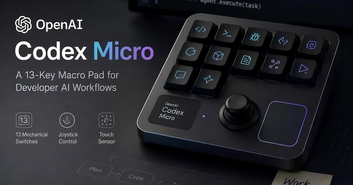 Codex Micro: OpenAI entra en el hardware con un teclado para agentes de IA